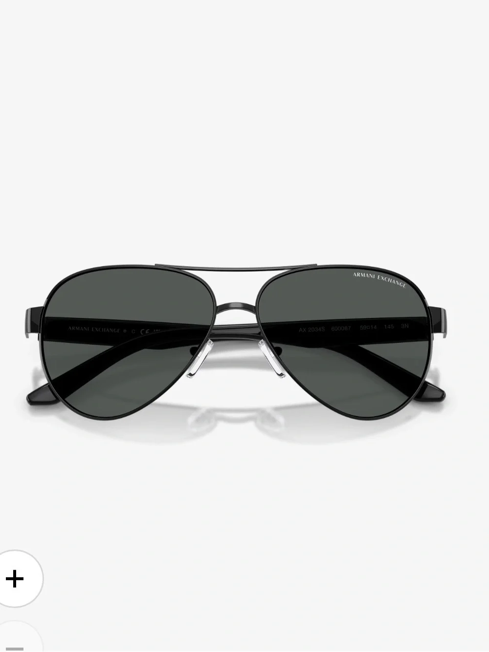 Armani Exchange sunglasses men pilot unisex authentic